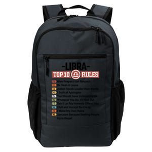 Zodiac Sign Funny Top 10 Rules Of Libra Graphic Gift Daily Commute Backpack