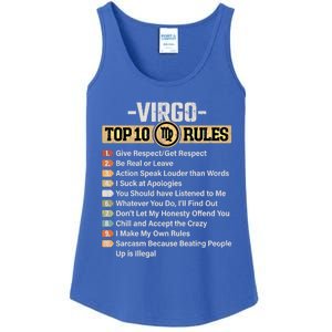 Zodiac Sign Funny Top 10 Rules Of Virgo Graphic Gift Ladies Essential Tank