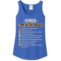 Zodiac Sign Funny Top 10 Rules Of Virgo Graphic Gift Ladies Essential Tank