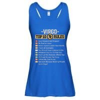 Zodiac Sign Funny Top 10 Rules Of Virgo Graphic Gift Ladies Essential Flowy Tank