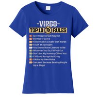 Zodiac Sign Funny Top 10 Rules Of Virgo Graphic Gift Women's T-Shirt