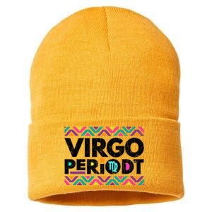 Zodiac Sign Funny Virgo Periodt Graphic Great Gift Sustainable Knit Beanie