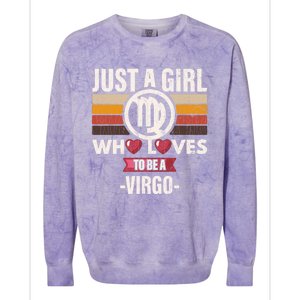 Zodiac Sign Funny Who Loves To Be A Virgo Graphic Cute Gift Colorblast Crewneck Sweatshirt