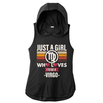 Zodiac Sign Funny Who Loves To Be A Virgo Graphic Cute Gift Ladies PosiCharge Tri-Blend Wicking Draft Hoodie Tank