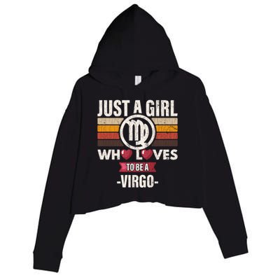 Zodiac Sign Funny Who Loves To Be A Virgo Graphic Cute Gift Crop Fleece Hoodie