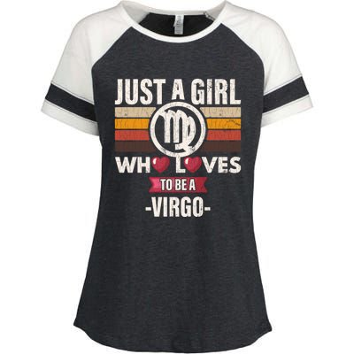 Zodiac Sign Funny Who Loves To Be A Virgo Graphic Cute Gift Enza Ladies Jersey Colorblock Tee