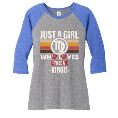 Zodiac Sign Funny Who Loves To Be A Virgo Graphic Cute Gift Women's Tri-Blend 3/4-Sleeve Raglan Shirt