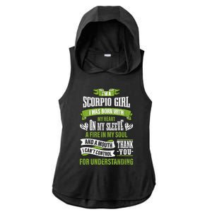 Zodiac Sign Funny I’m A Scorpio Graphic Cute Gift Ladies PosiCharge Tri-Blend Wicking Draft Hoodie Tank