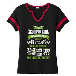 Zodiac Sign Funny I’m A Scorpio Graphic Cute Gift Ladies Halftime Notch Neck Tee