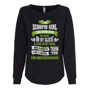 Zodiac Sign Funny I’m A Scorpio Graphic Cute Gift Womens California Wash Sweatshirt