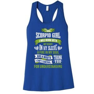 Zodiac Sign Funny I’m A Scorpio Graphic Cute Gift Women's Racerback Tank