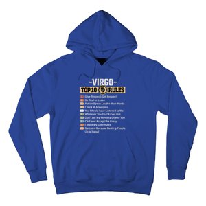 Zodiac Sign Funny Top 10 Rules Of Virgo Graphic Gift Hoodie