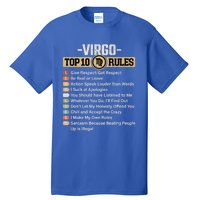 Zodiac Sign Funny Top 10 Rules Of Virgo Graphic Gift Tall T-Shirt