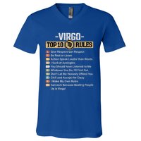 Zodiac Sign Funny Top 10 Rules Of Virgo Graphic Gift V-Neck T-Shirt