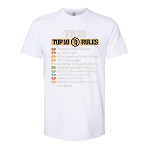 Zodiac Sign Funny Top 10 Rules Of Virgo Graphic Gift Softstyle CVC T-Shirt