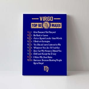 Zodiac Sign Funny Top 10 Rules Of Virgo Horoscope Birthday Great Gift Canvas