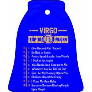 Zodiac Sign Funny Top 10 Rules Of Virgo Horoscope Birthday Great Gift Ceramic Bell Ornament