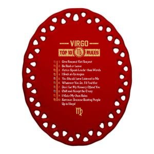 Zodiac Sign Funny Top 10 Rules Of Virgo Horoscope Birthday Great Gift Ceramic Oval Ornament