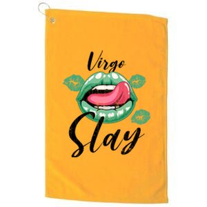 Zodiac Sign Funny Virgo Slay Graphic Cute Gift Platinum Collection Golf Towel