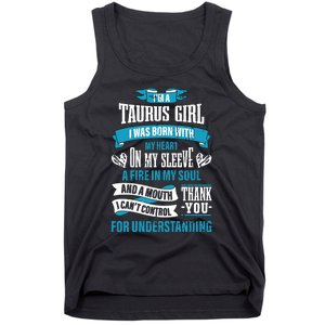 Zodiac Sign Funny Im A Taurus Girl Graphic Tank Top