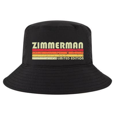 Zimmerman Surname Funny Retro Vintage 80s Birthday Reunion Cool Comfort Performance Bucket Hat
