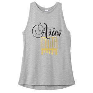 Zodiac Sign Gift Ladies PosiCharge Tri-Blend Wicking Tank