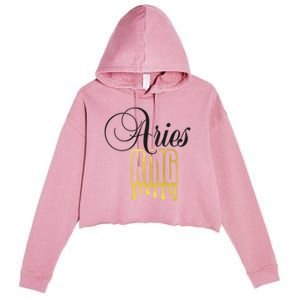 Zodiac Sign Gift Crop Fleece Hoodie