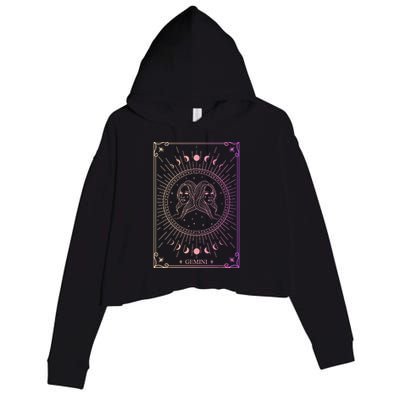 Zodiac Sign Gemini Wo May June Birthday Gemini Crop Fleece Hoodie