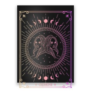 Zodiac Sign Gemini Wo May June Birthday Gemini Poster