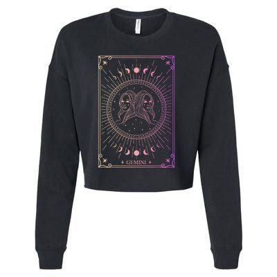 Zodiac Sign Gemini Wo May June Birthday Gemini Cropped Pullover Crew