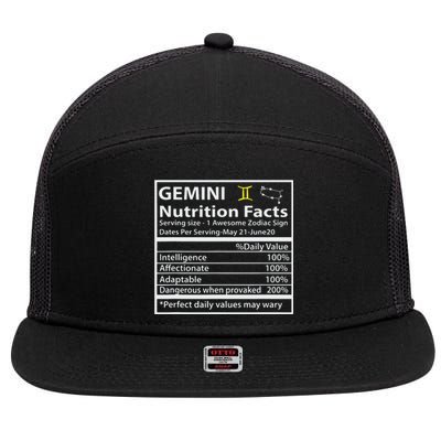 Zodiac Sign Gemini Astrologist Gift Gemini 7 Panel Mesh Trucker Snapback Hat