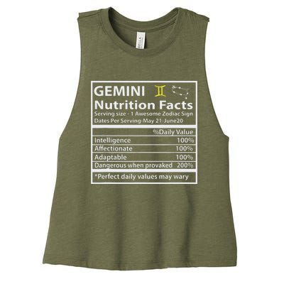 Zodiac Sign Gemini Astrologist Gift Gemini Women's Racerback Cropped Tank