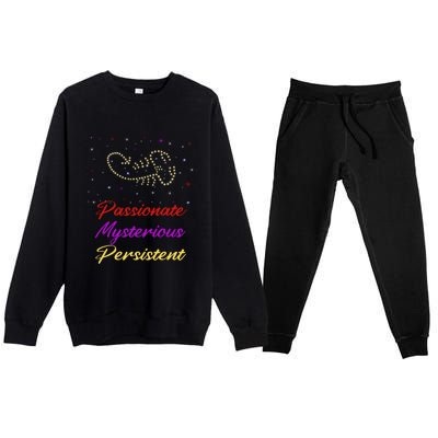 Zodiac Scorpio Horoscope Starry Sky Astrology Great Gift Premium Crewneck Sweatsuit Set