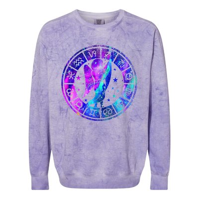 Zodiac Sign Horoscope Astrological Sign Astrology Virgo Gift Colorblast Crewneck Sweatshirt