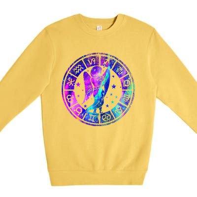 Zodiac Sign Horoscope Astrological Sign Astrology Virgo Gift Premium Crewneck Sweatshirt