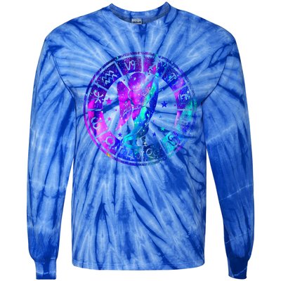 Zodiac Sign Horoscope Astrological Sign Astrology Virgo Gift Tie-Dye Long Sleeve Shirt