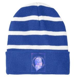 Zodiac Sign Horoscope Astrological Sign Astrology Virgo Gift Striped Beanie with Solid Band