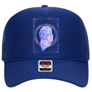 Zodiac Sign Horoscope Astrological Sign Astrology Virgo Gift High Crown Mesh Back Trucker Hat