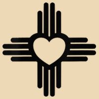 Zia Symbol Heart I Love New Mexico Zip Tote Bag