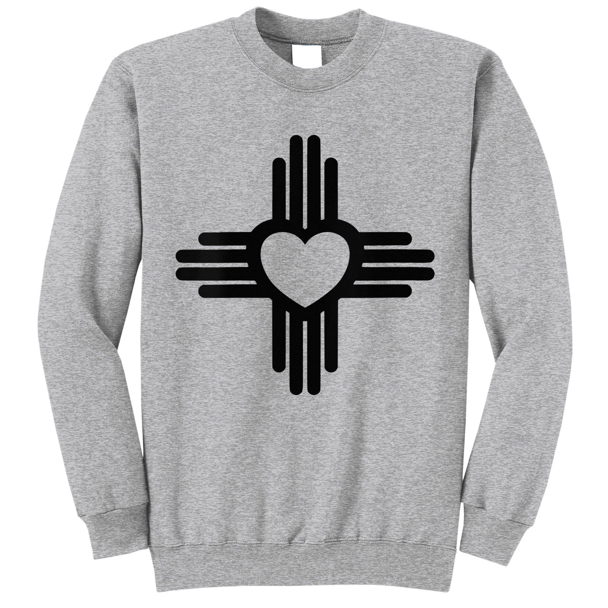 Zia Symbol Heart I Love New Mexico Tall Sweatshirt