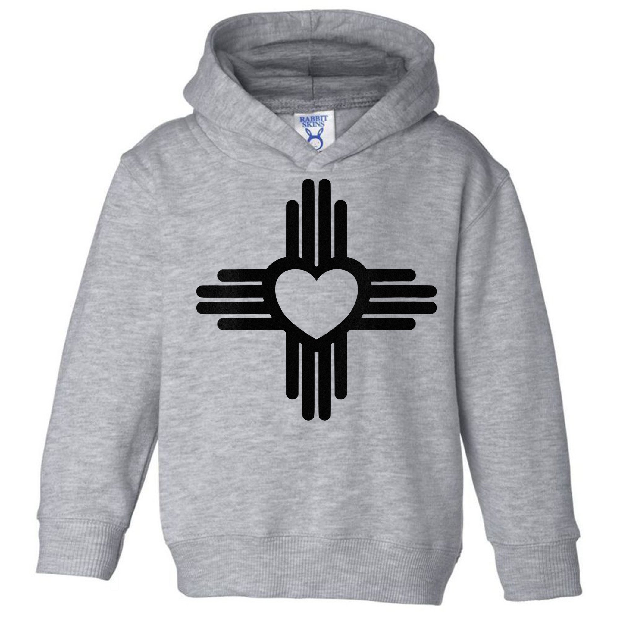 Zia Symbol Heart I Love New Mexico Toddler Hoodie