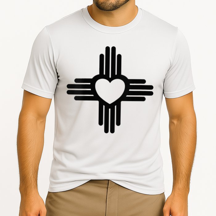 Zia Symbol Heart I Love New Mexico Cooling Performance Crew T-Shirt