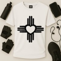 Zia Symbol Heart I Love New Mexico Cooling Performance Crew T-Shirt