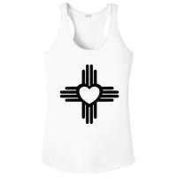 Zia Symbol Heart I Love New Mexico Ladies PosiCharge Competitor Racerback Tank