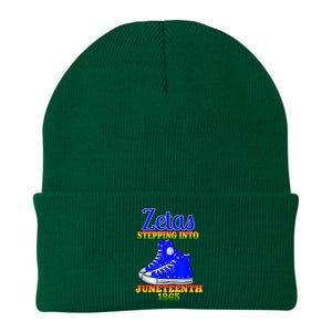 Zetas Stepping Into Juneteenth 1865 Finer Sisterhoods Line Knit Cap Winter Beanie