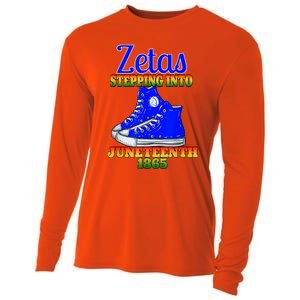 Zetas Stepping Into Juneteenth 1865 Finer Sisterhoods Line Cooling Performance Long Sleeve Crew