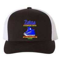 Zetas Stepping Into Juneteenth 1865 Finer Sisterhoods Line Yupoong Adult 5-Panel Trucker Hat