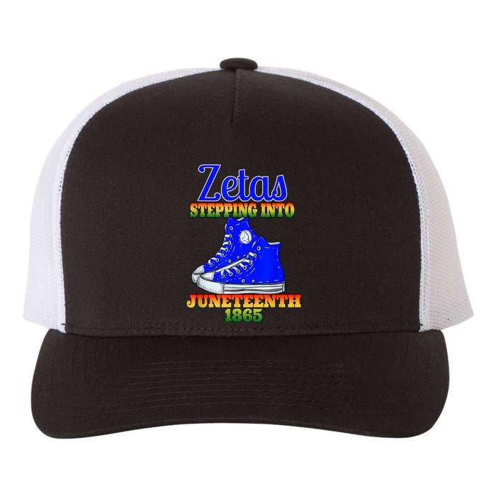 Zetas Stepping Into Juneteenth 1865 Finer Sisterhoods Line Yupoong Adult 5-Panel Trucker Hat