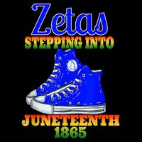 Zetas Stepping Into Juneteenth 1865 Finer Sisterhoods Line Cooling Performance Crew T-Shirt