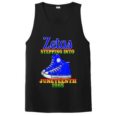 Zetas Stepping Into Juneteenth 1865 Finer Sisterhoods Line PosiCharge Competitor Tank
